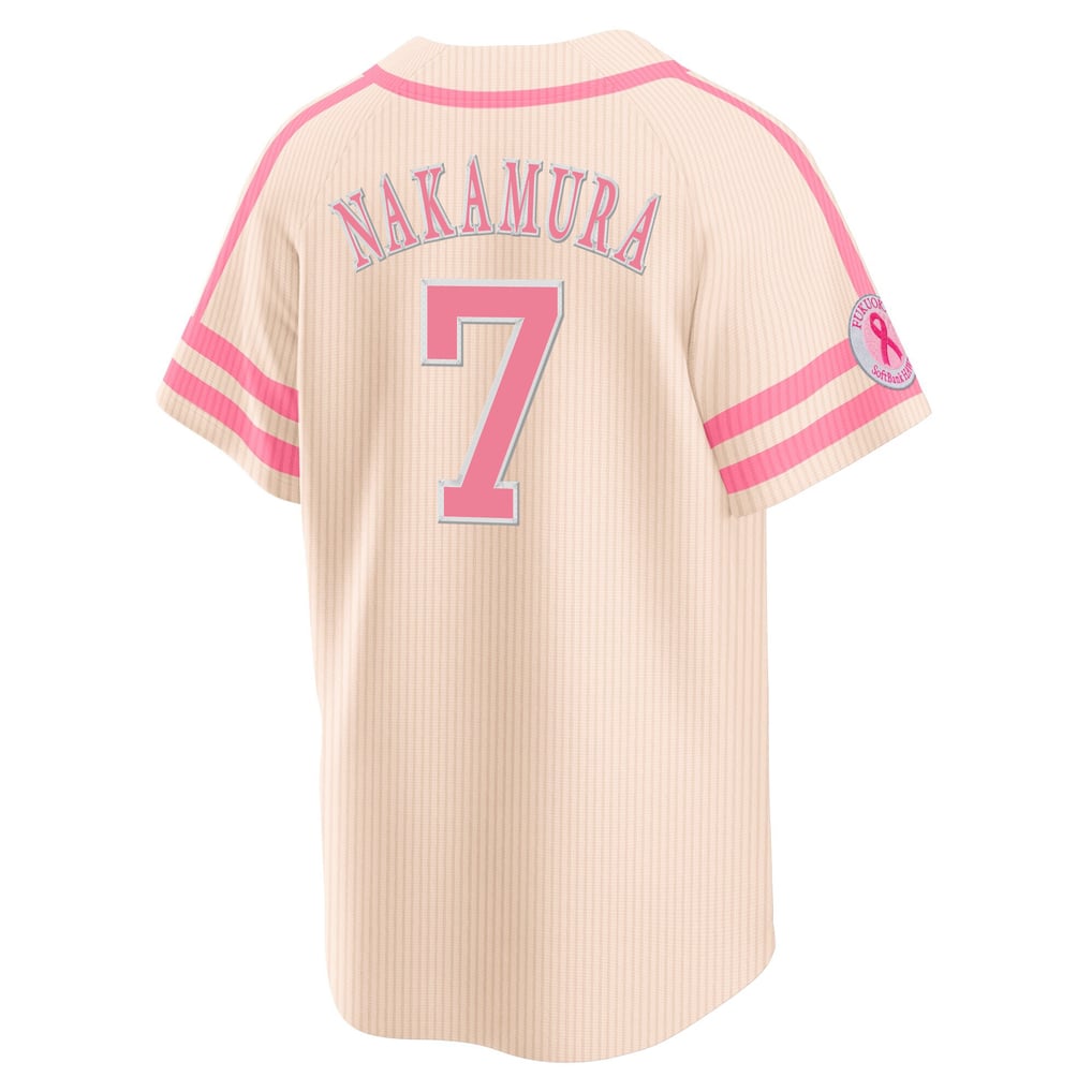 数量限定】【今すぐお届け】レプリカユニフォーム ピンクリボン 中村晃